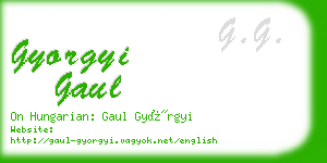 gyorgyi gaul business card